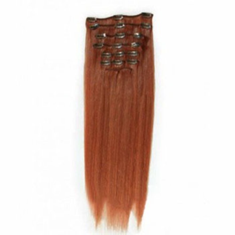 Clip-In Hair Extensions - Natural Copper Red